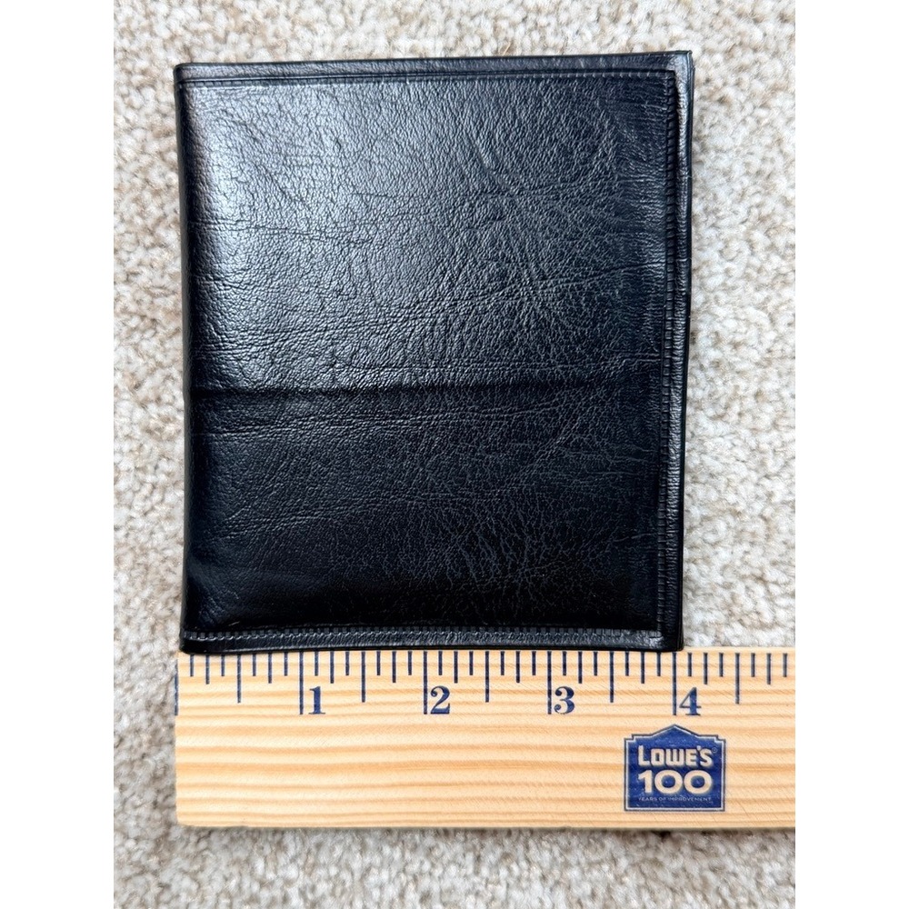 Vintage Zenith Black Leather Bifold Wallet Warren Distributing Co Raleigh NC